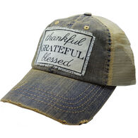 Vintage Life Women's Thankful Grateful Blessed Distressed Trucker Hat