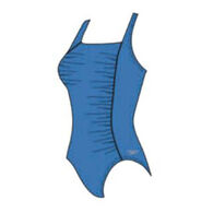 Speedo Women's Adjustable Solid Shirred Tank One-Piece Swimsuit