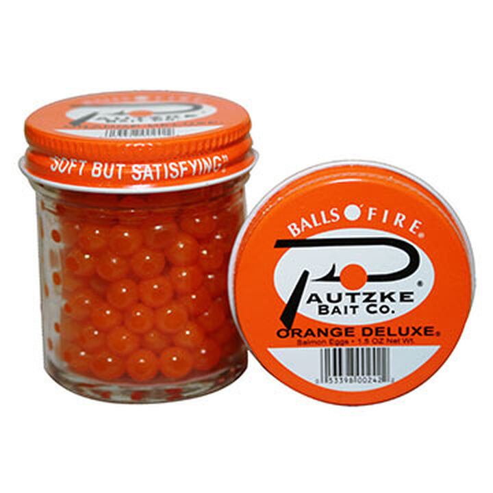 Pautzke Balls O' Fire Orange Deluxe Salmon Eggs Bait - 1.5 oz