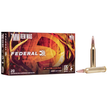 Federal Fusion 7mm Remington Magnum 175 Grain Fusion Soft Point Rifle Ammo (20)