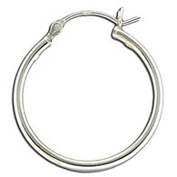 Mark Steel Jewelry Women's 25mm Sterling Silver Hinged Hoop Earring