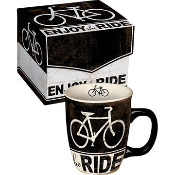 Carson Home Accents Enjoy The Ride Boxed Bicycle Mug