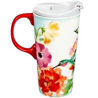 Evergreen Garden Hummingbird Ceramic Travel Cup w/ Lid