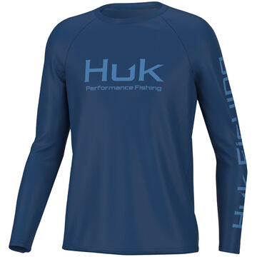 Huk Youth Pursuit Solid Long-Sleeve Shirt