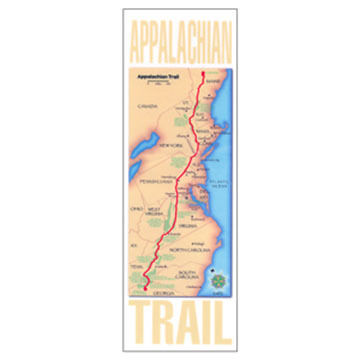 Appalachian Trail Map on a Blaze Magnet