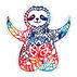 Sticker Cabana Yoga Sloth Sticker