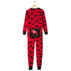 Hatley Mens Moose on Red Trailing Behind Union Suit