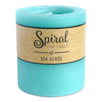 Spiral Light Small Candle - Sea Glass