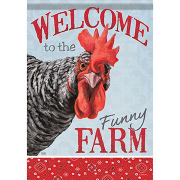 Carson Home Accents Flagtrends Funny Farm Chicken Garden Flag