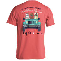 Puppie Love Men's & Women's Cool Wind In My Hair Pup Short-Sleeve T-Shirt