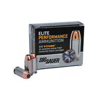 SIG Sauer Elite Performance V-Crown 10mm 180 Grain JHP Pistol Ammo (20)
