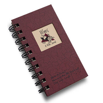 Journals Unlimited Write it Down! Mini-Size Wine Journal -  Maroon
