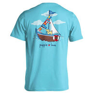 Puppie Love Men's & Women's Nautical Flags Pup Short-Sleeve T-Shirt