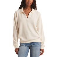 Z Supply Women's Nico Reverse Fleece V-Neck Sweatshirt