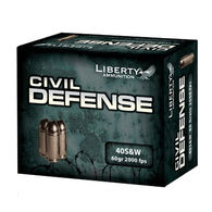 Liberty Civil Defense 40 S&W 60 Grain Lead-Free HP Handgun Ammo (20)