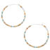 Scout Curated Wears Womens Chromacolor Miyuki Small Hoop Earring - Desert Blue Multi/Silver