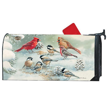MailWraps Winter Bird Feeding Magnetic Mailbox Cover