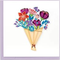 Quilling Card Playful Flower Bouquet Greeting Card