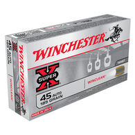 Winchester Super-X 45 Automatic 185 Grain WinClean Brass Enclosed Base Handgun Ammo (50)