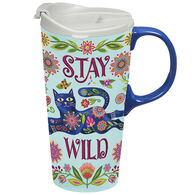 Evergreen Stay Wild Ceramic Travel Cup w/ Lid
