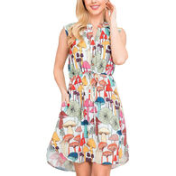 LA Soul Women's Whimsical Mushroom Print Dress