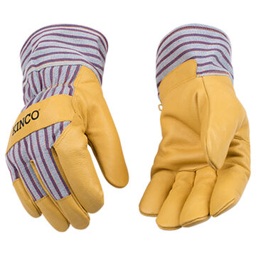 Kinco Mens Lined Grain Pigskin Glove with Safety Cuff