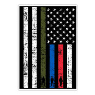 Sticker Cabana Military / Policeman / Fireman American Flag Sticker