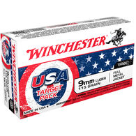 Winchester USA Target Pack 9mm 115 Grain FMJ Handgun Ammo (100)