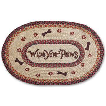Capitol Earth Wipe Your Paws Oval Braided Rug
