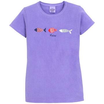 Soft As A Grape Womens Fish Maine Short-Sleeve T-Shirt