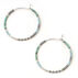 Scout Curated Wears Womens Chromacolor Miyuki Small Hoop Earring - Turquoise Multi/Silver