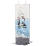 Flatyz Candle - Water Landscape with Trees and House