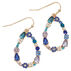 Periwinkle By Barlow Womens Blue Crystal Drop Earring