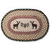 Capitol Earth Oval Deer/Pinecone Braided Rug