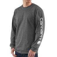 Carhartt Men's Loose Fit Heavyweight Graphic Logo Sleeve Long-Sleeve T-Shirt