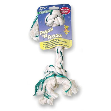 Booda Fresh n Floss 2-Knot Rope Bone Dog Toy