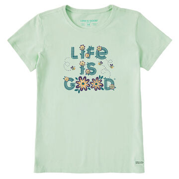 Life is Good Womens Daisy Bees Crusher Short-Sleeve Shirt