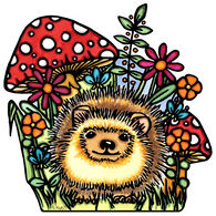 Sarah Angst Art Hedgehog Sticker
