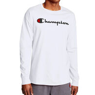 Champion Men's Classic Script Logo Long-Sleeve T-Shirt