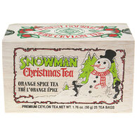 Metropolitan Snowman Christmas Tea Soft Wood Chest, 25-Bag