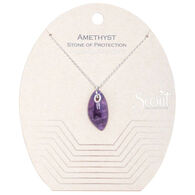 Scout Curated Wears Women's Organic Stone Necklace Amethyst/Silver - Stone of Protection