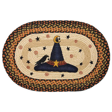Capitol Earth Witch Hat Oval Patch Braided Rug