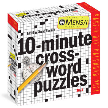 Mensa 10-Minute Crossword Puzzles 2024 Page-A-Day Calendar by Stanley Newman