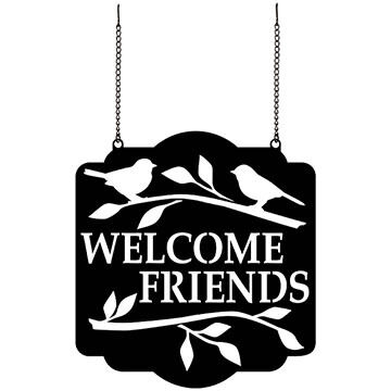 Carson Home Accents Welcome Friends Metal Garden Flag