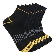 CAT Workwear Men's Advanced Half Cushion Quarter Sock, 6/pk