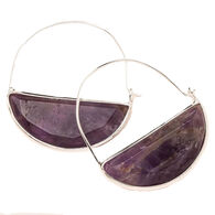 Scout Curated Wears Women's Stone Prism Hoop - Amethyst/Silver