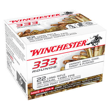Winchester 333 Rounds 22 LR 36 Grain HP Ammo (333)