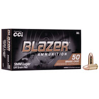 CCI Blazer Brass 9mm 124 Grain FMJ Handgun Ammo (50)