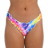 Maxine Swim Group Women's Hobie To Dye For Ruffled Hipster Bathing Suit Bottom