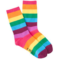 K. Bell Women's Rainbow Stripes Crew Sock
